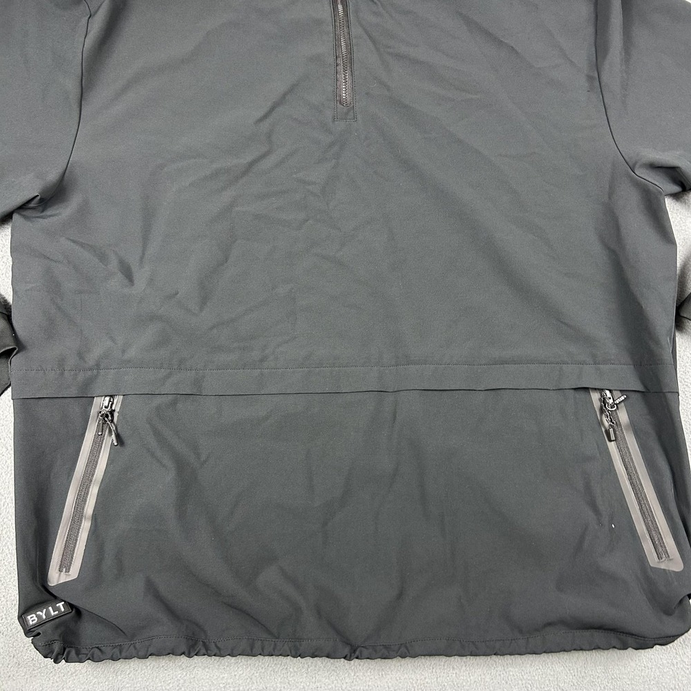 BYLT Jacket Mens 2XL Black Quarter‎ Zip Pullover Stretch Zip Pockets Athletic - Picture 3 of 10